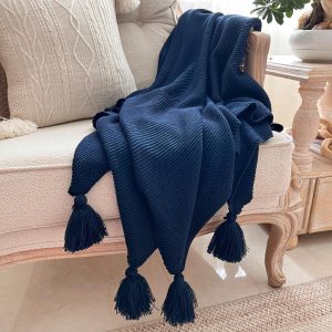 شال مبل طرح ابری سرمه ای